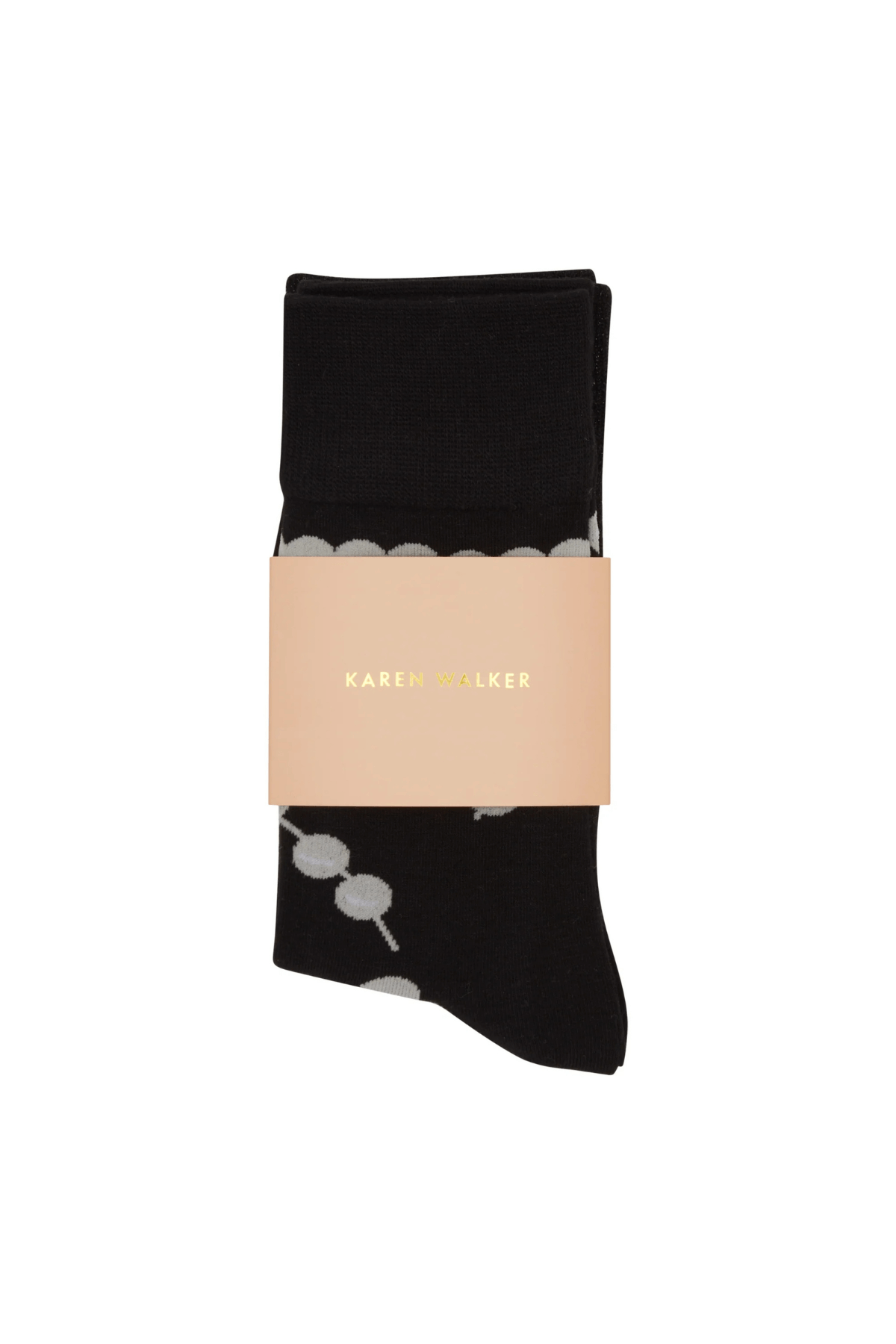 RUNAWAY PEARLS SOCKS 2 PACK BLACK