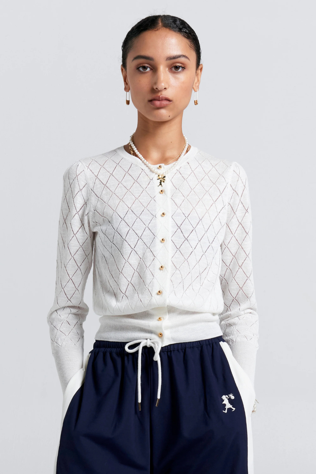 PEARL LACE CARDIGAN OFF WHITE