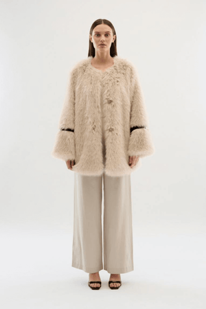 PEARLY FUR COAT SILVER CLOUD