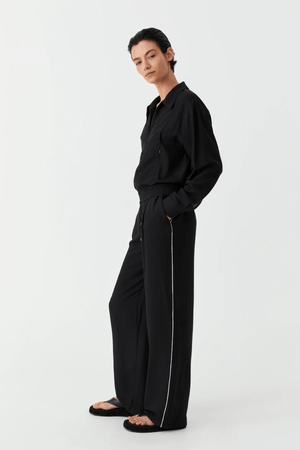 PEDRO STRIPE PANT BLACK