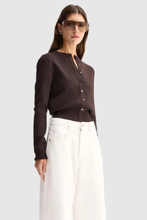 PENNY KNIT CARDIGAN CHOCOLATE