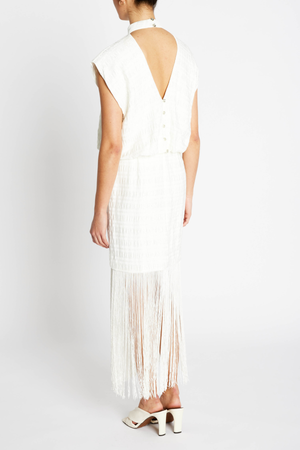 PENTZIA MALISA DRESS SNOW WHITE