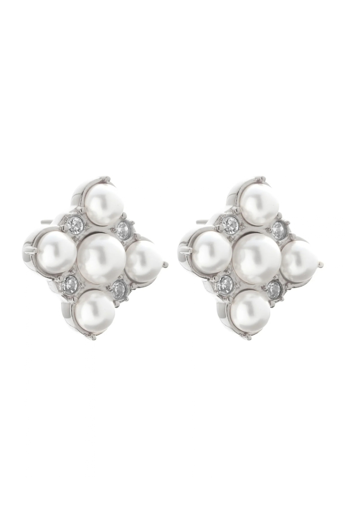PERLA EARRINGS SILVER/PEARL/CZ