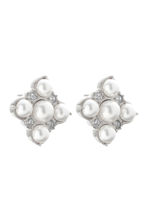 PERLA EARRINGS SILVER/PEARL/CZ