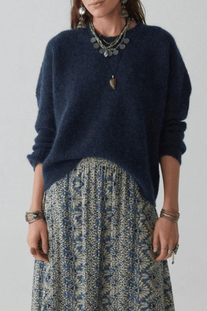 PHILIPPO SWEATER ALPACA BLUEBERRY