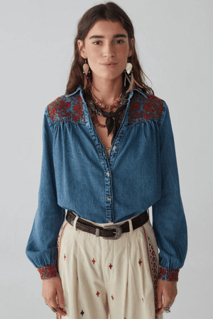 PHOEBE BLOUSE BLUE MOON