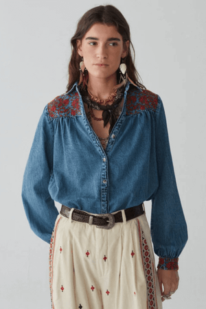 PHOEBE BLOUSE BLUE MOON