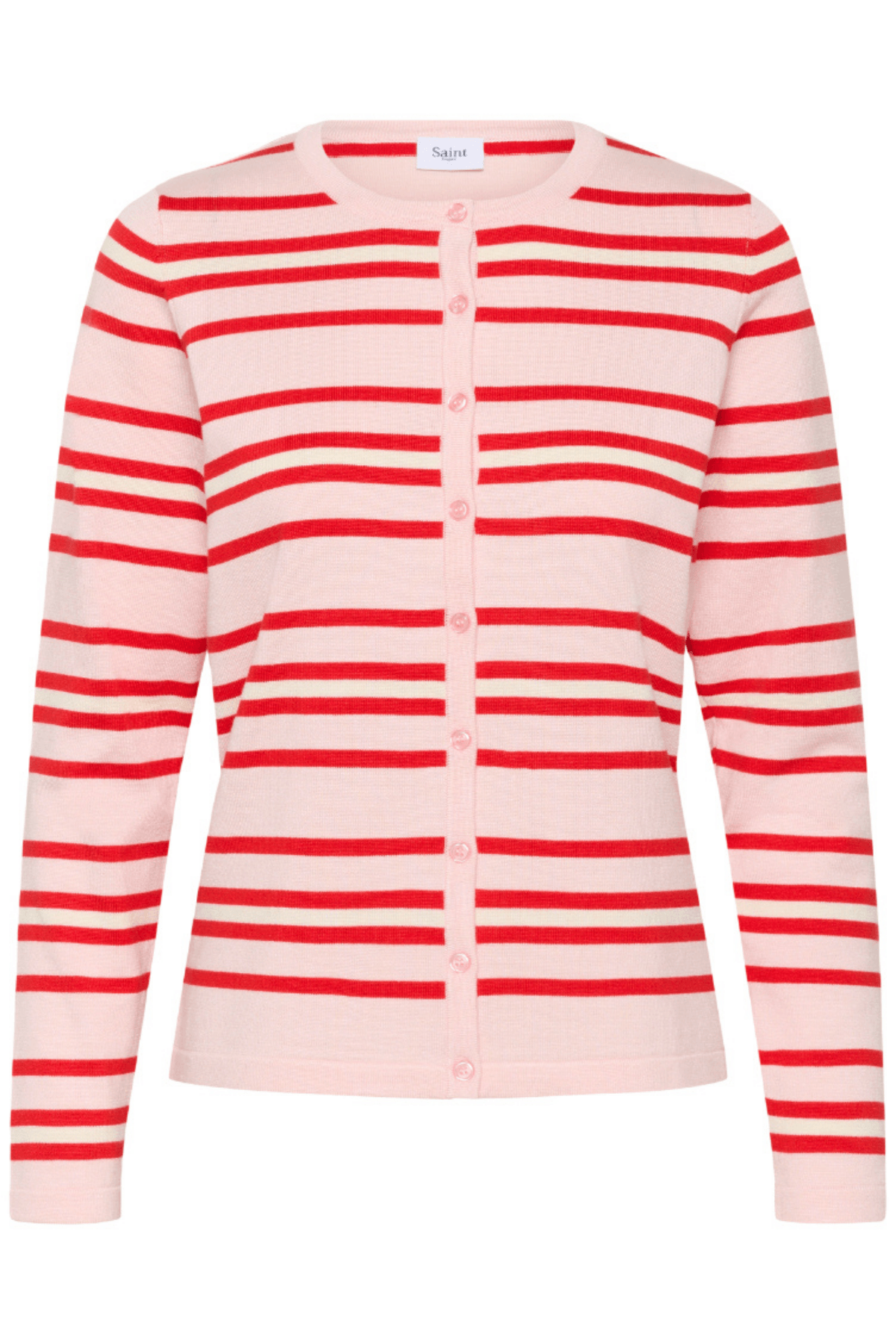 PILA CARDIGAN CHALK PINK RED MULTI STRIPE