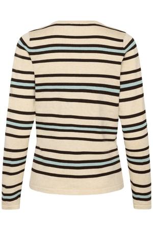 PILA CARDIGAN BROWN RICE MULTI STRIPE