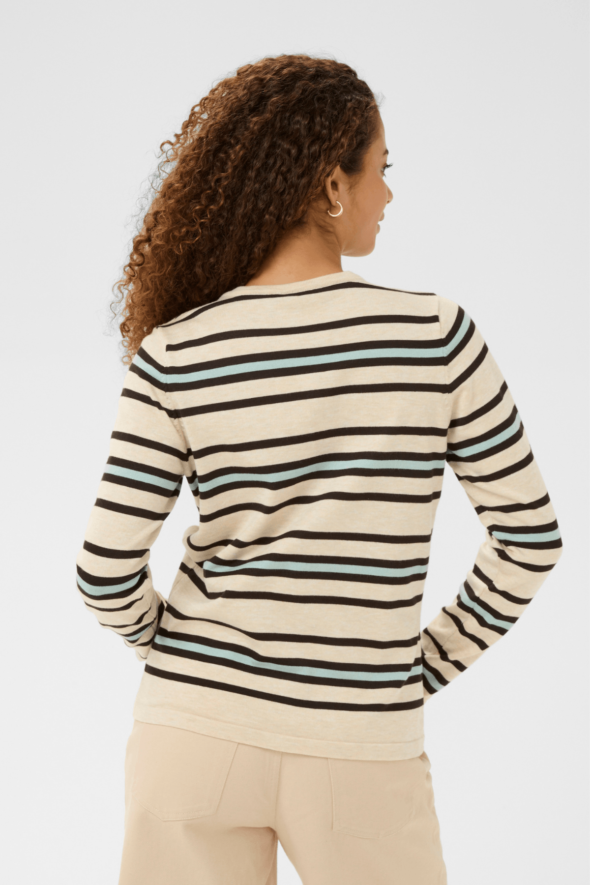 PILA CARDIGAN BROWN RICE MULTI STRIPE