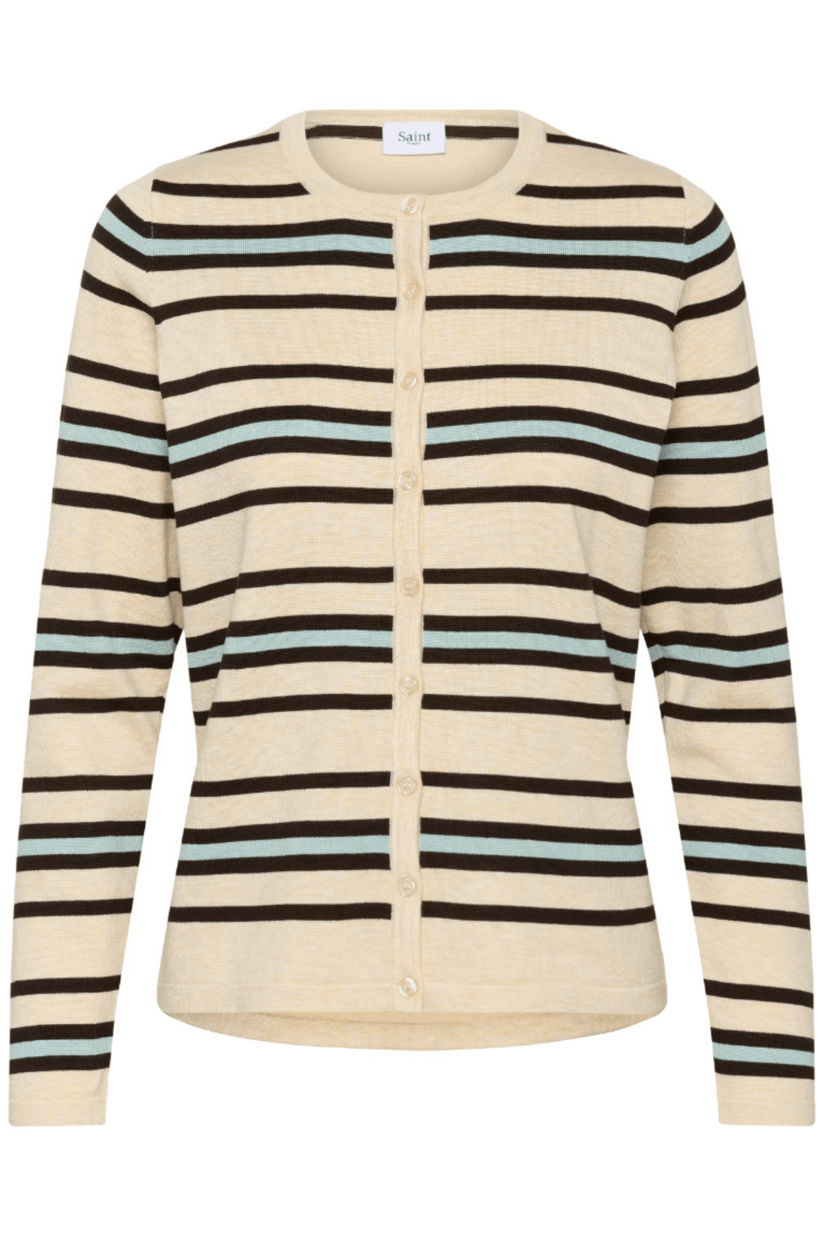 PILA CARDIGAN BROWN RICE MULTI STRIPE