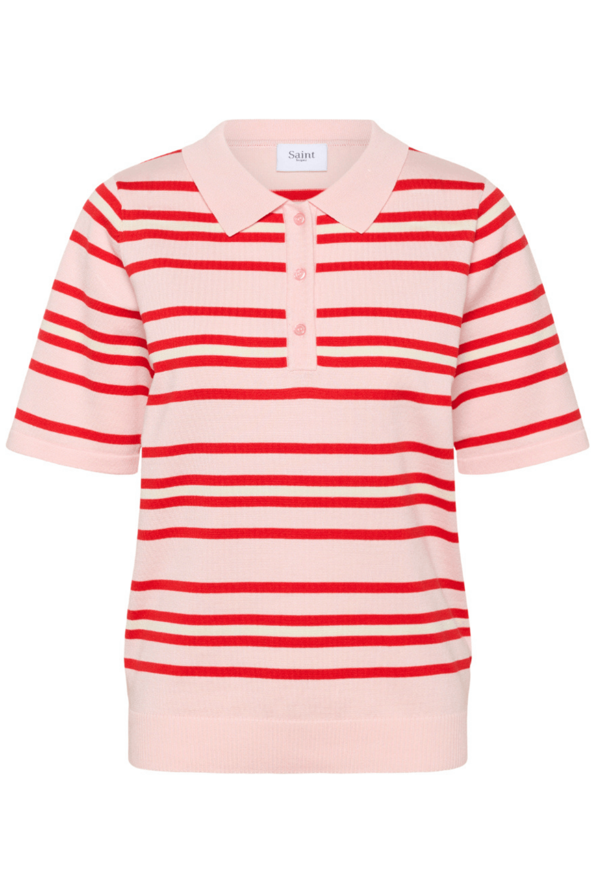 PILA POLO PULLOVER CHALK PINK RED MULTI STRIPE