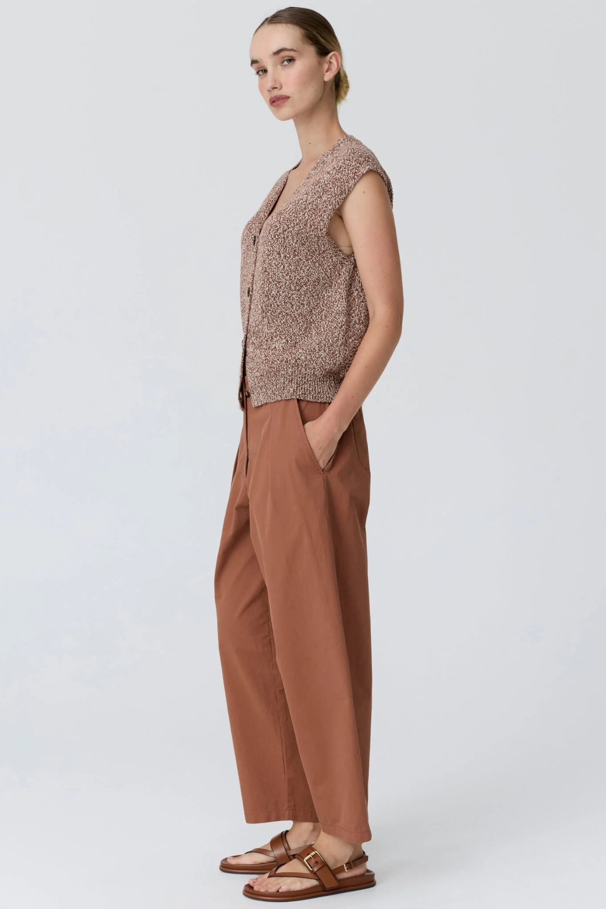 ALMA BARREL PANT TOFFEE