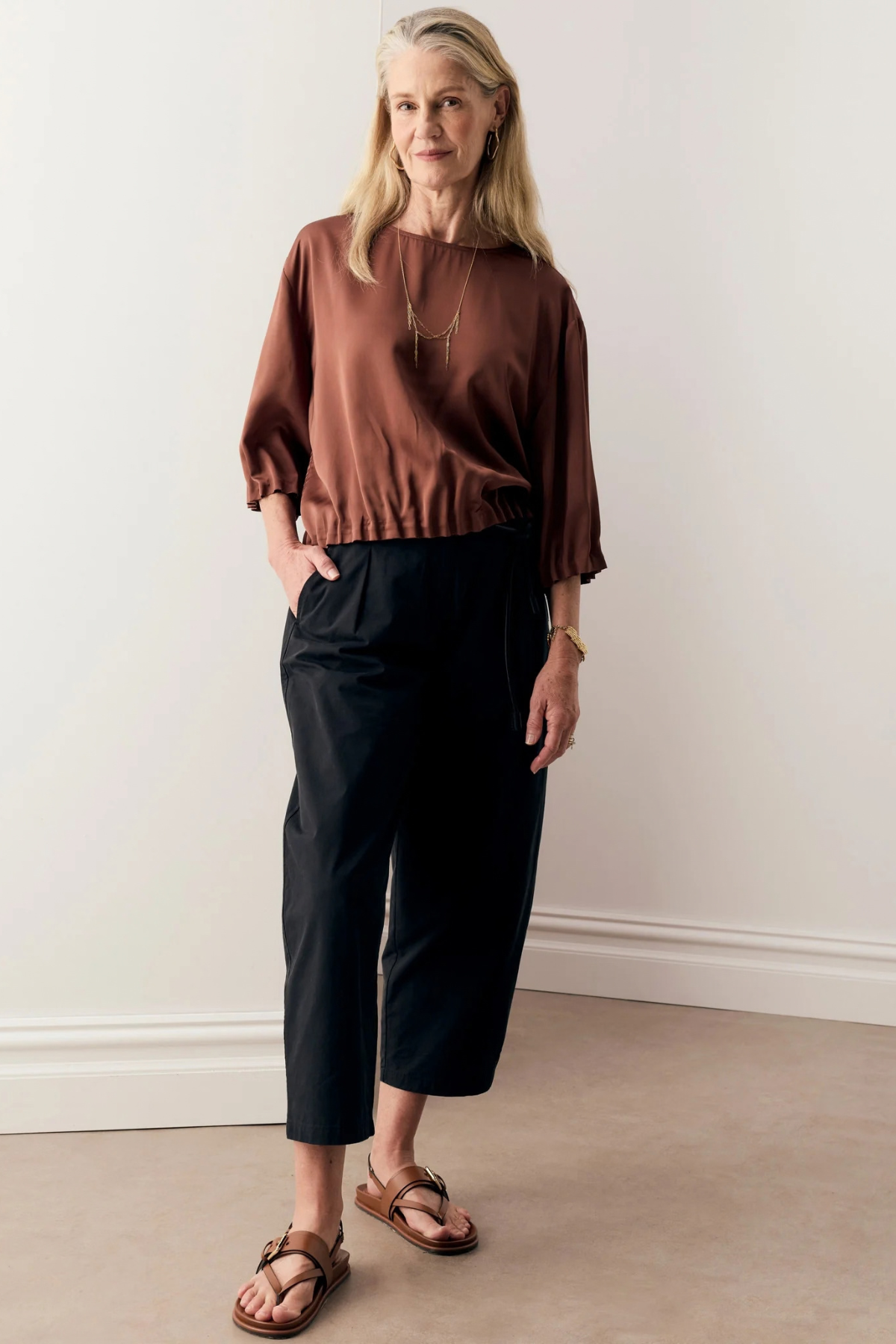 ALMA BARREL PANT BLACK