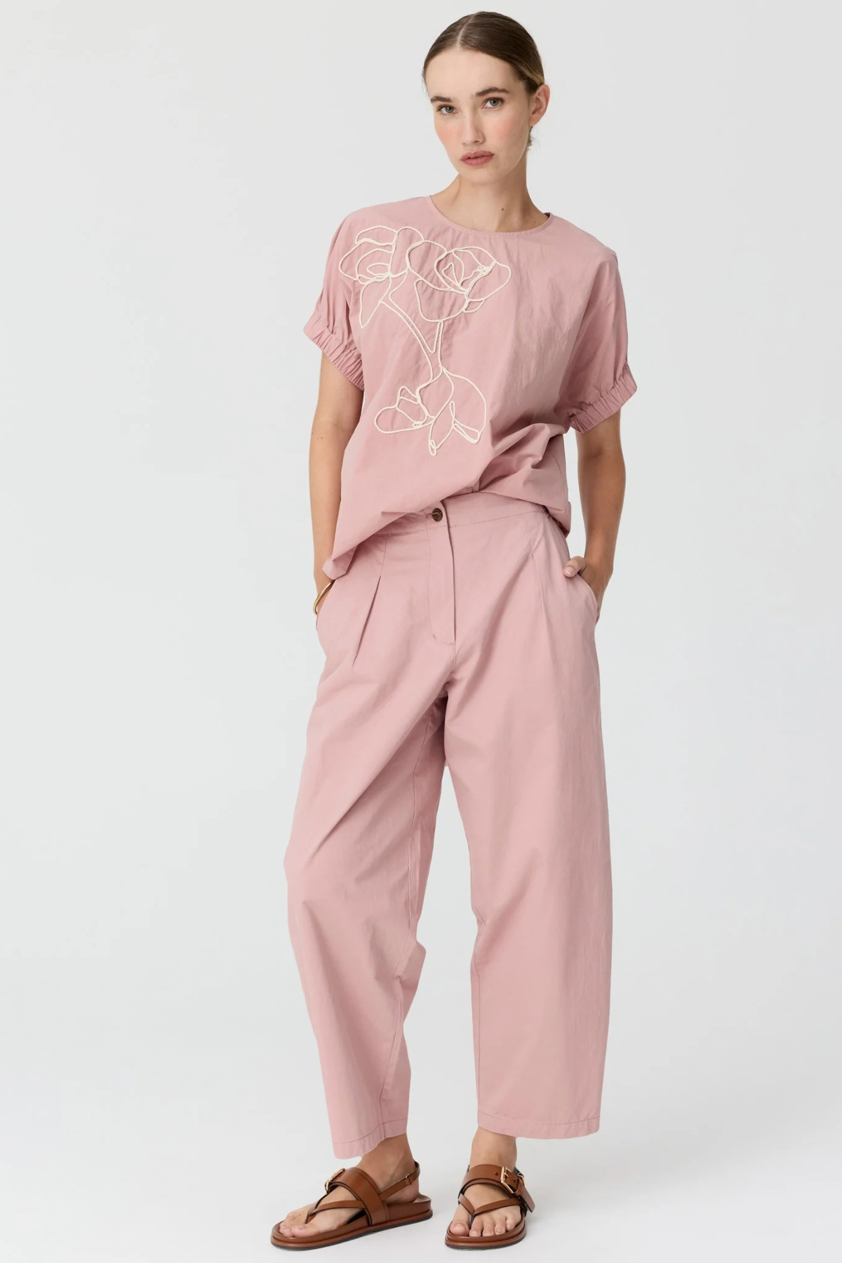 ALMA BARREL PANT PINK