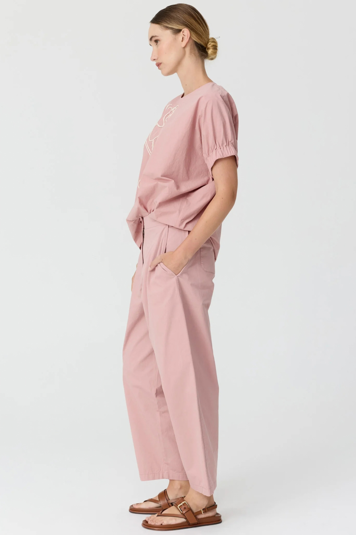 ALMA BARREL PANT PINK