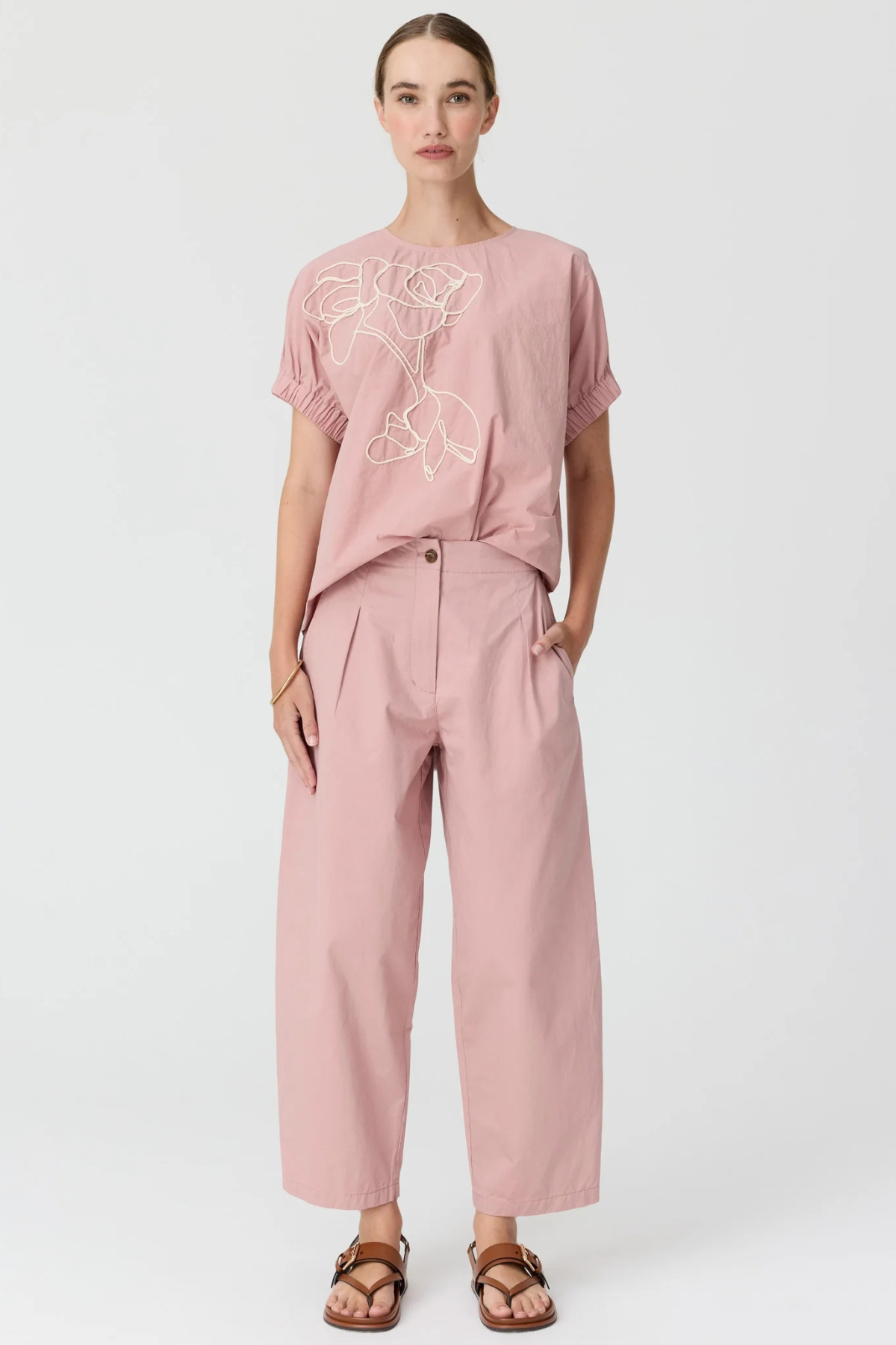 ALMA BARREL PANT PINK