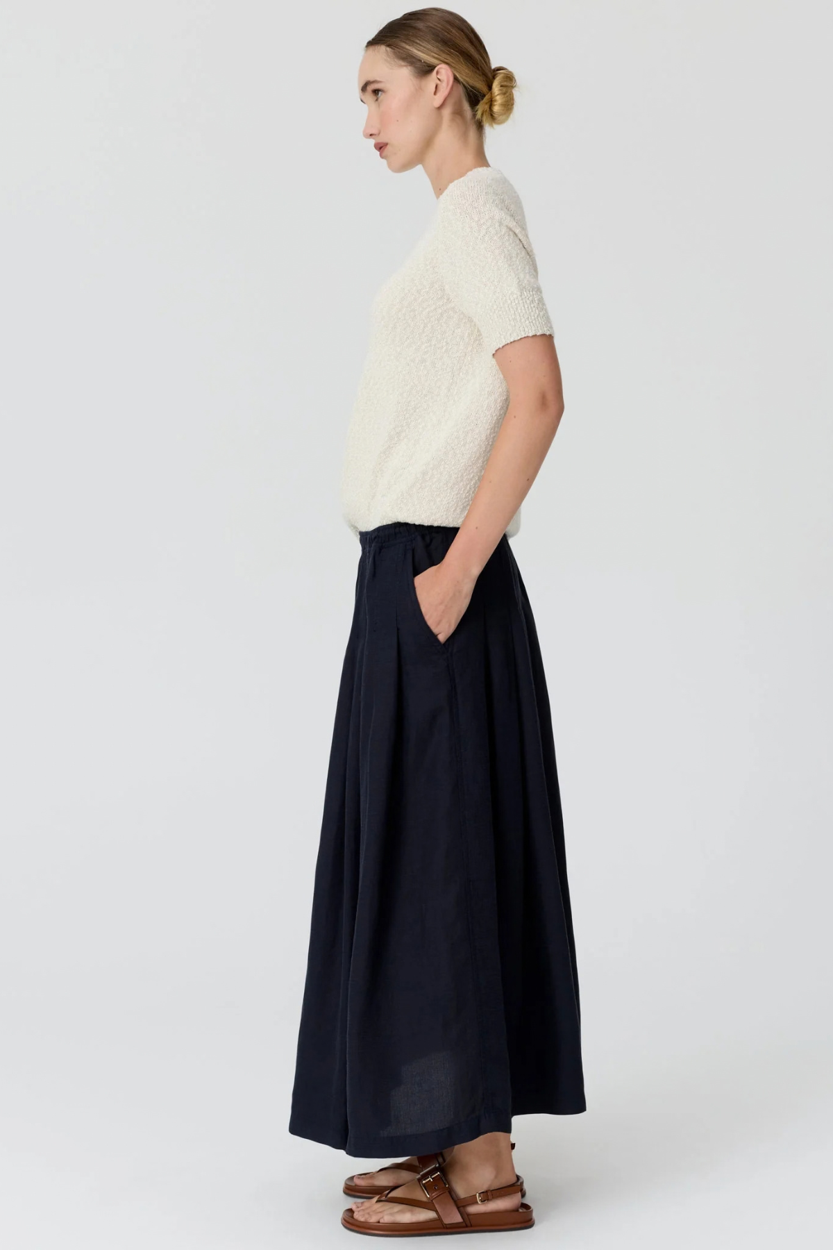 CEDAR LUREX KNIT TOP CHALK/SILVER