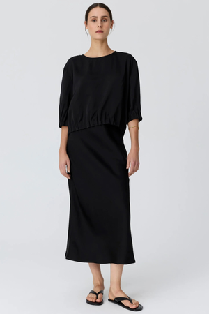 INNES TUCK TOP BLACK