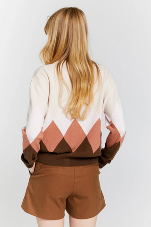 POSY CASHMERE CARIDGAN AUTUMN ARGYLE