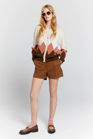 POSY CASHMERE CARIDGAN AUTUMN ARGYLE