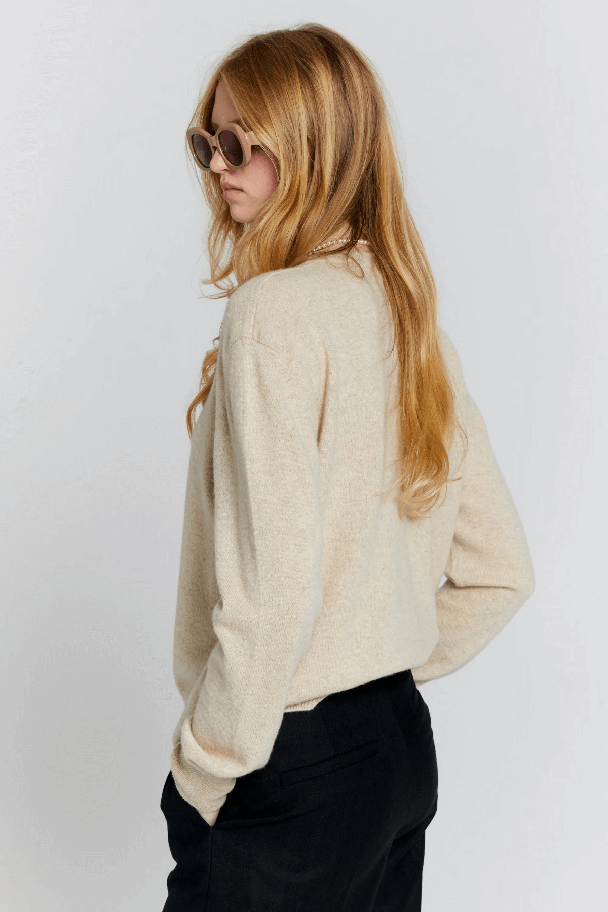 POSY CASHMERE CARDIGAN STONE MARLE
