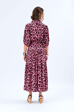 SUNSET MAXI SKIRT NEON PINK
