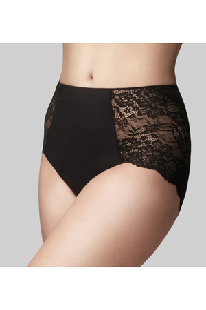 PRECISION & LACE FULL BRIEF BLACK
