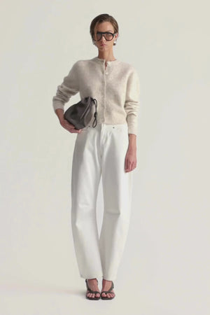 ABIGAIL KNIT CARIDGAN WHITE MARLE