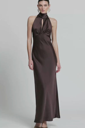 NICOLA GOWN CHOCOLATE