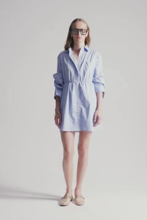 POPPY DRESS BLUE STRIPE