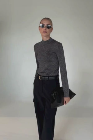 THELMA KNIT TOP MIDNIGHT LUREX
