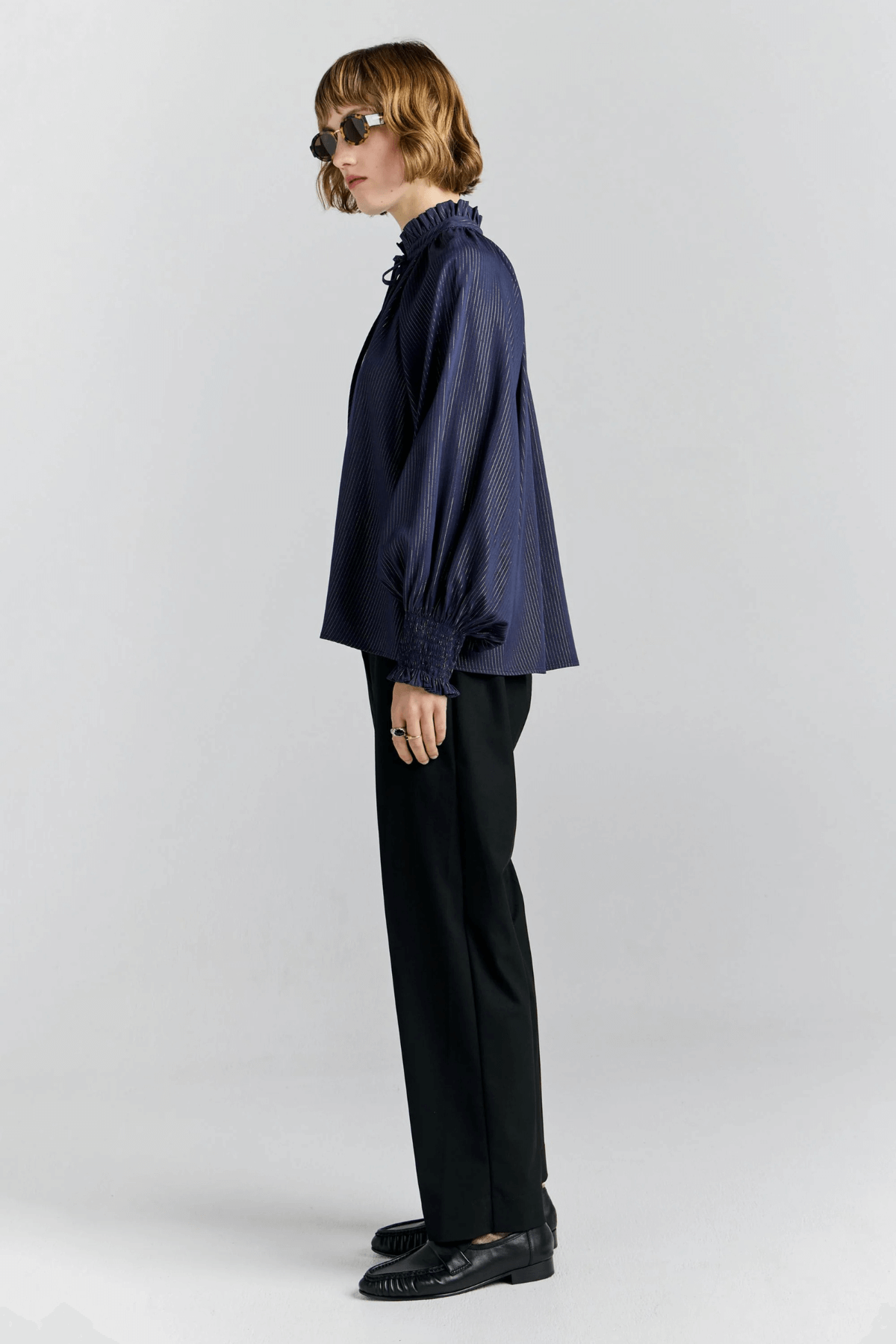PROVINCE BLOUSE NAVY