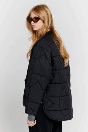 QUILTED MONOGRAM JACKET BLACK