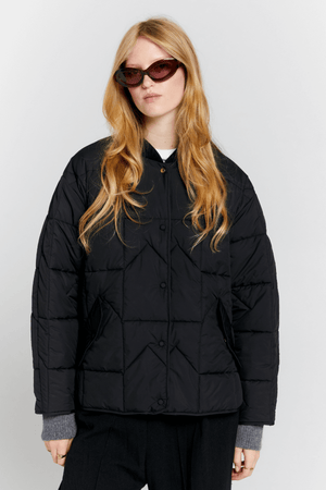 QUILTED MONOGRAM JACKET BLACK