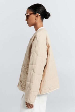 QUILTED DRIFT JACKET NATURAL