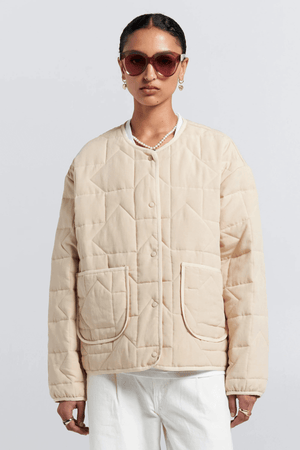 QUILTED DRIFT JACKET NATURAL