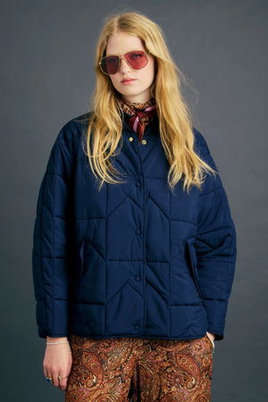 QUILTED MONOGRAM JACKET NAVY