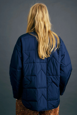 QUILTED MONOGRAM JACKET NAVY