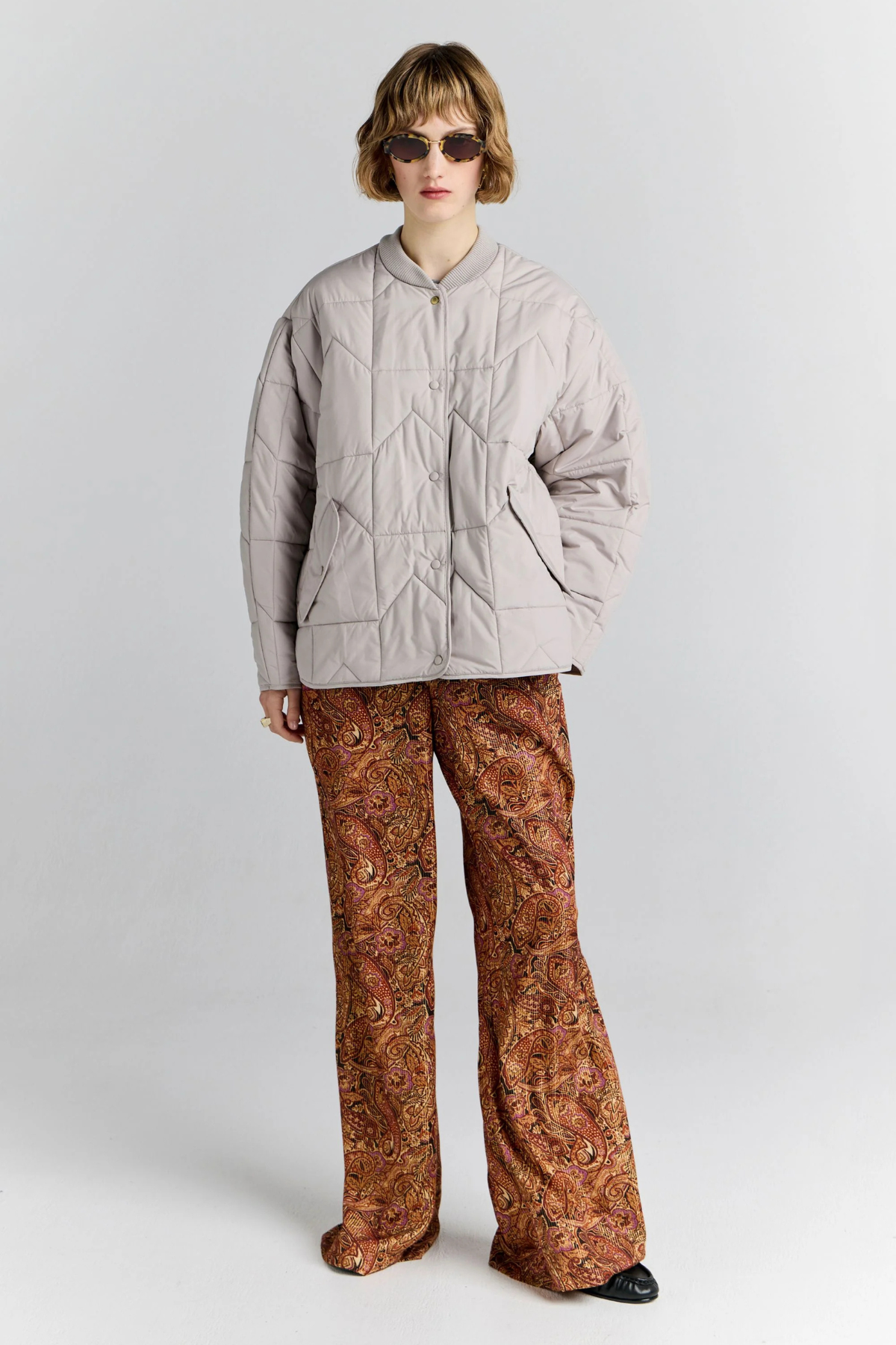 QUILTED MONOGRAM JACKET ECRU