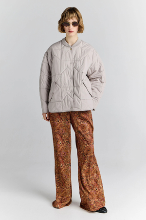 QUILTED MONOGRAM JACKET ECRU