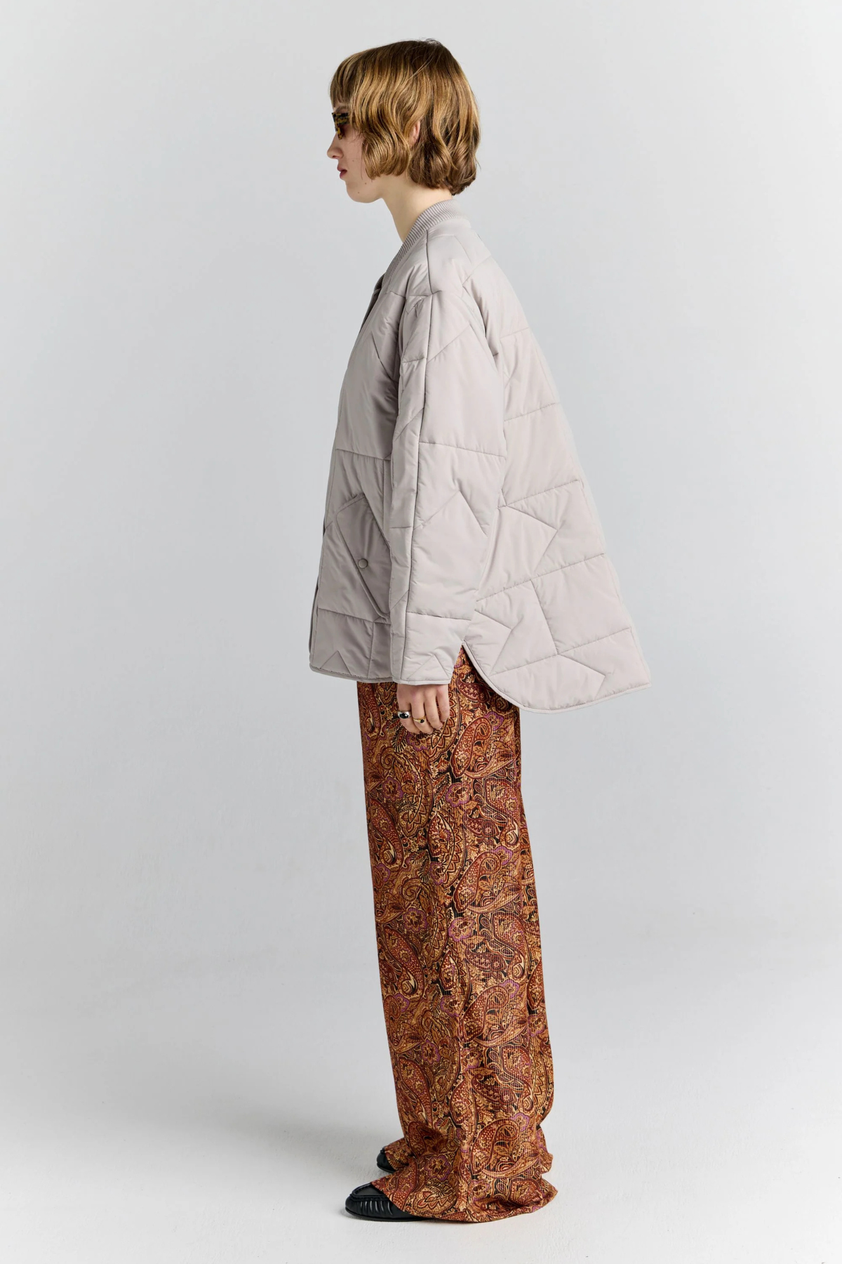 QUILTED MONOGRAM JACKET ECRU