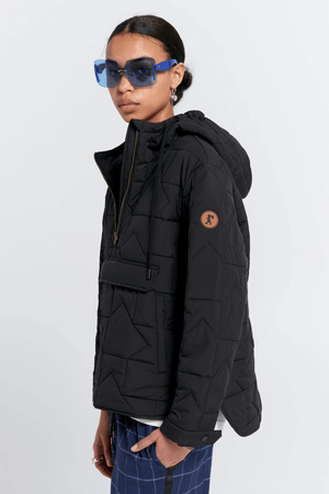 QUILTED ROVER PULLOVER BLACK