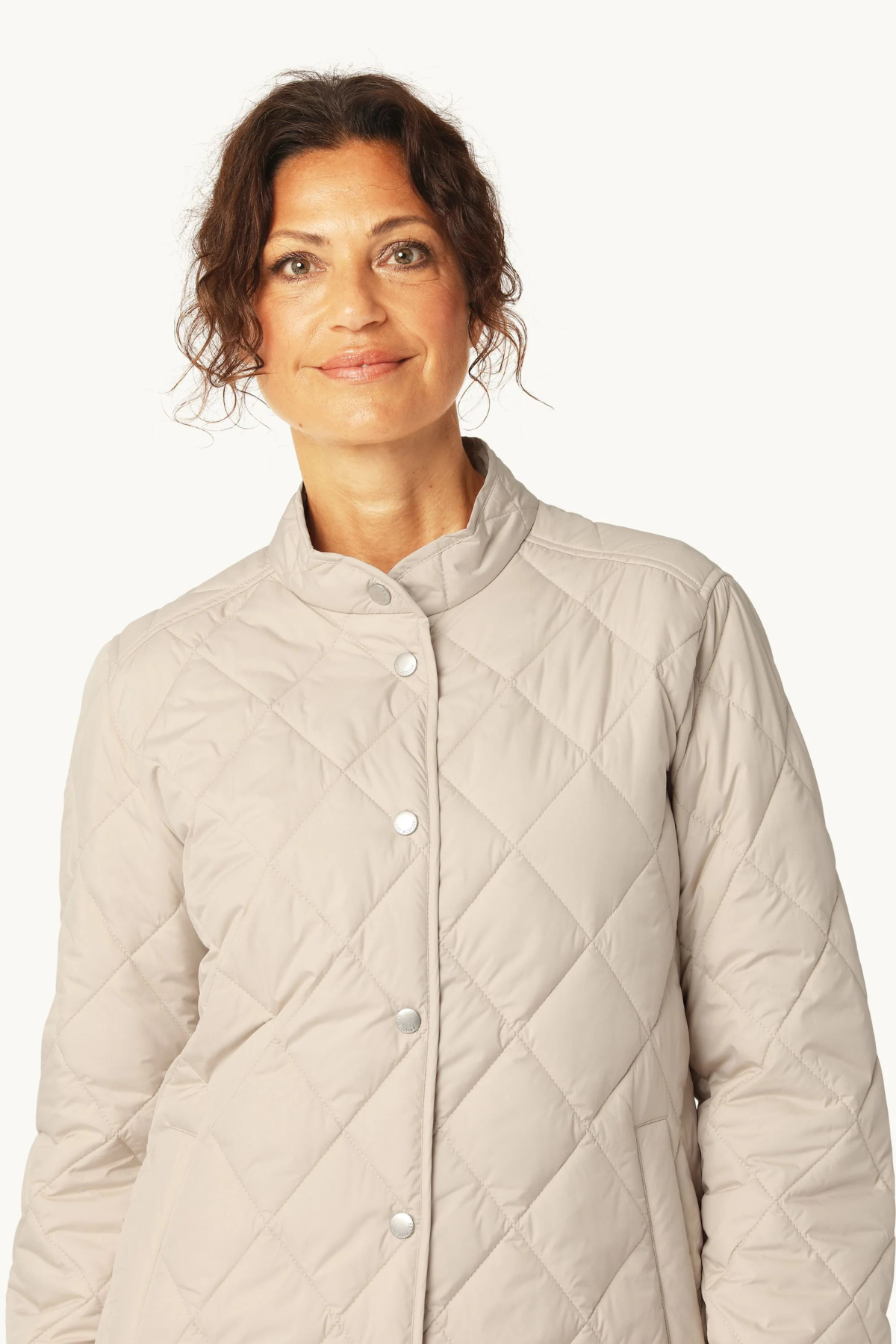 QUILTED SHIRT JACKET LIGHT CAMEL
