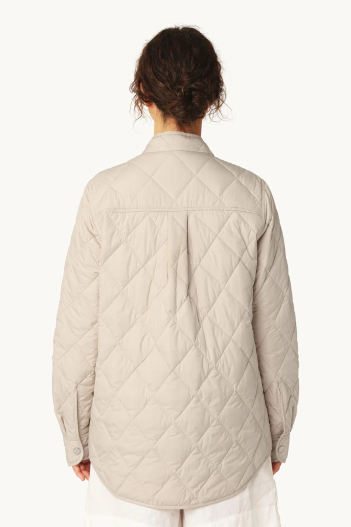 QUILTED SHIRT JACKET LIGHT CAMEL