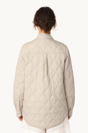 QUILTED SHIRT JACKET LIGHT CAMEL