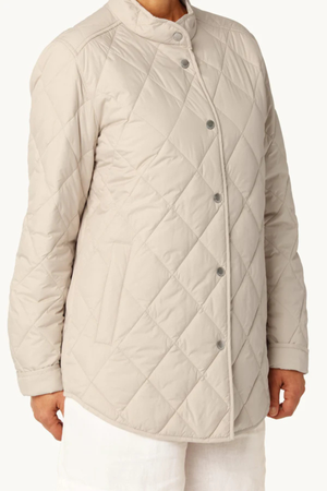 QUILTED SHIRT JACKET LIGHT CAMEL