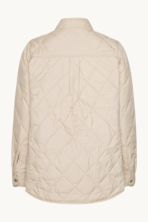 QUILTED SHIRT JACKET LIGHT CAMEL