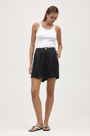 RAYMOND SHORT SILK BLACK