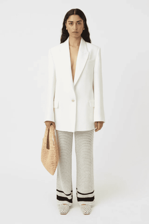 REEF KNIT PANT CREAM/BLACK